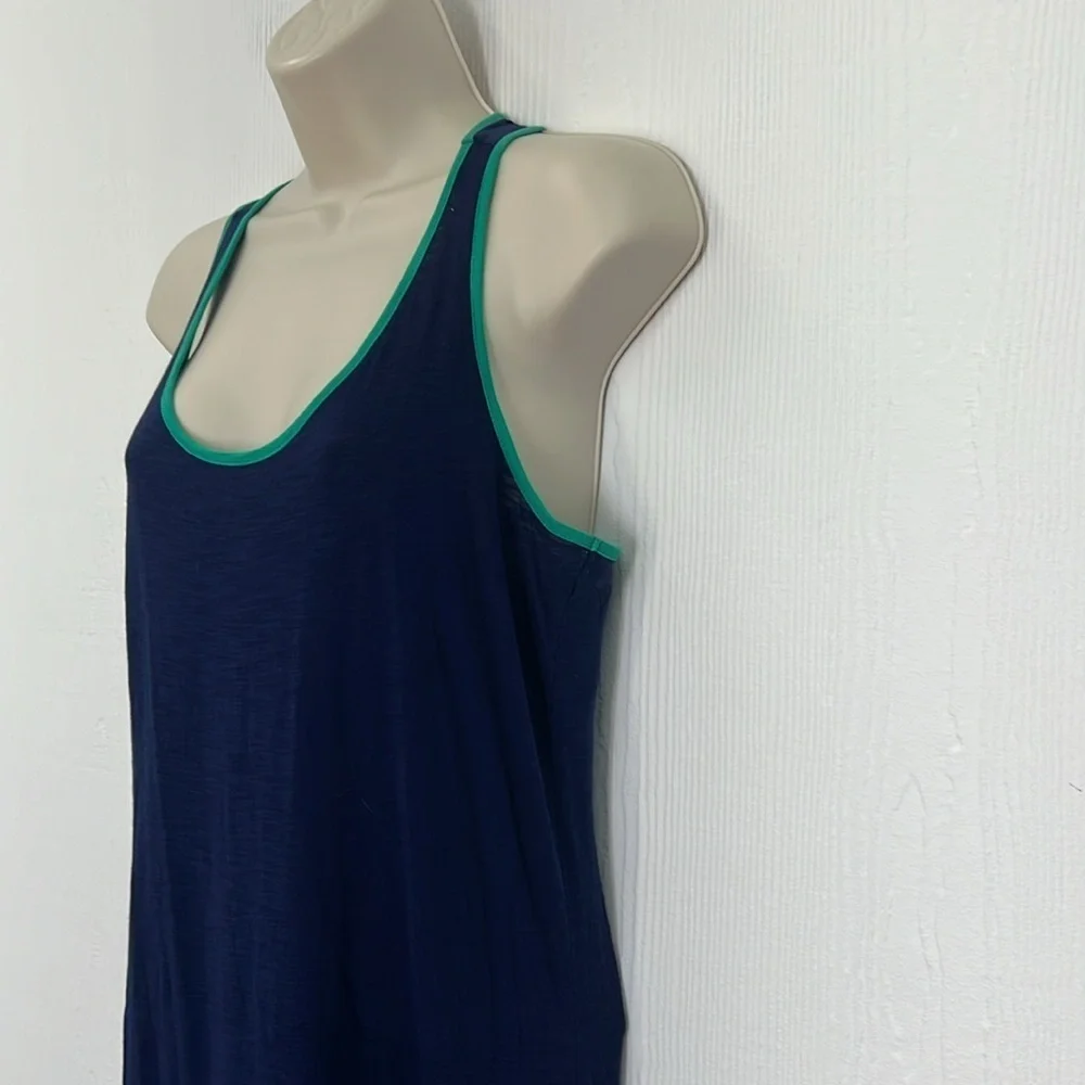 Lilly Pulitzer- Trena Navy With Green Trim Racerback Sleeveless Maxi Dress Small